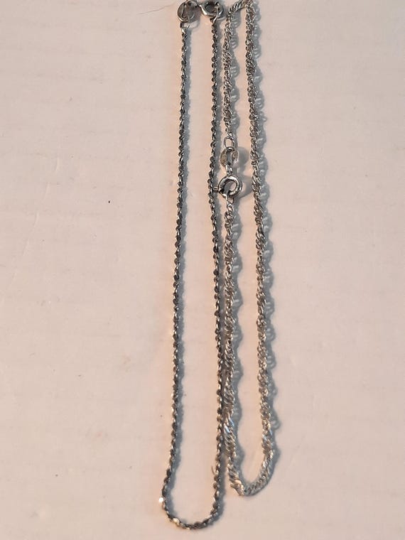 sterling silver 925 2 anklets - image 2