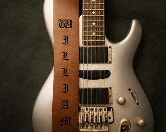 Leather Guitar Strap • Handmade, Customizable for Musicians