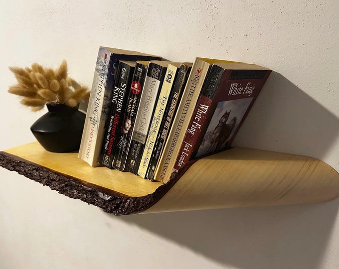 Real Live-Edge Folded Shelf