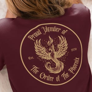 不死鳥の騎士団Tシャツ、魔法使いシャツ、ユニバーサルTシャツ、魔法使いスウェットシャツ、HPパーカー、カスタマイズ可能、騎士団メンバーシャツ