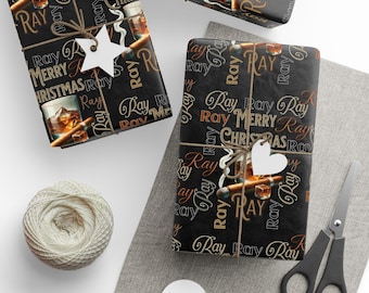 Personalized Cigar & Whiskey Wrapping Paper, Fine Art Paper