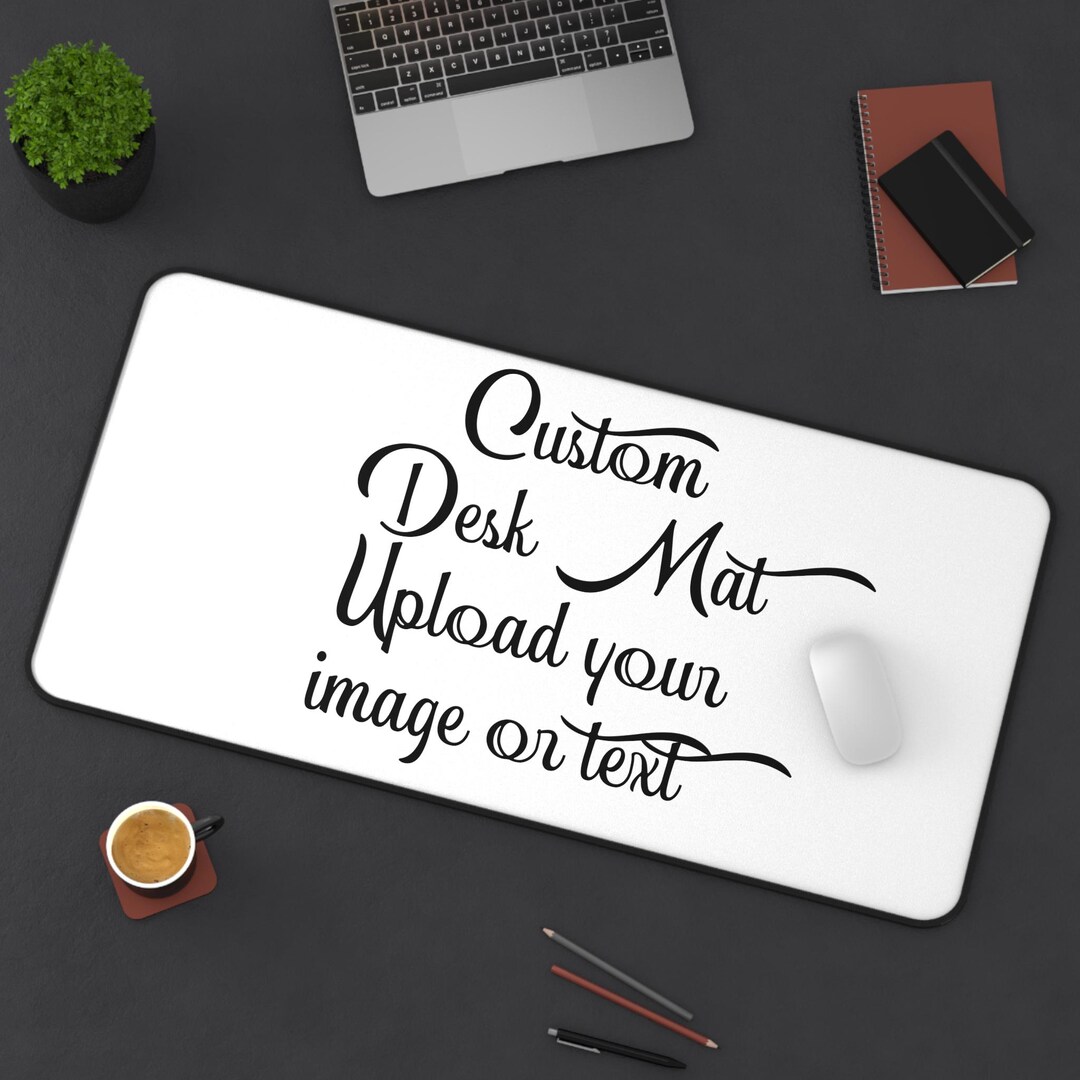Custom Desk Mat | Upload Your Image or Text, Neoprene Surface - Etsy
