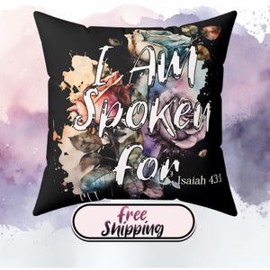 インスピレーションあふれる花柄枕：I Am Spoken For、クリスチャンホームデコレーション