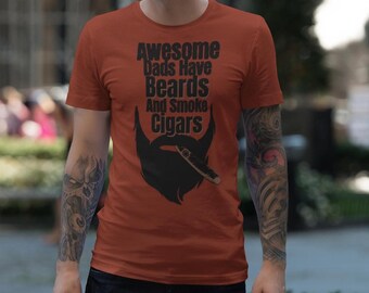 Camiseta de papá barbudo con cigarros, regalo del Día del Padre