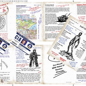 3rd Set of Supernatural John Winchester Journal Pages PLUS 2 Fake IDs for your Supernatural Hunter&#39;s Journal