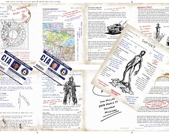 3rd Set of Supernatural John Winchester Journal Pages PLUS 2 Fake IDs for your Supernatural Hunter&#39;s Journal