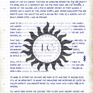 7th Set of Supernatural John Winchester Journal Pages PLUS BONUS ...