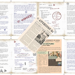 7th Set of Supernatural John Winchester Journal Pages PLUS BONUS INSERTS for your Supernatural Style Hunter&#39;s Journal