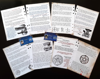 5th Set of Supernatural John Winchester Journal Pages PLUS 2 Fake IDs for your Supernatural Style Hunter&#39;s Journal