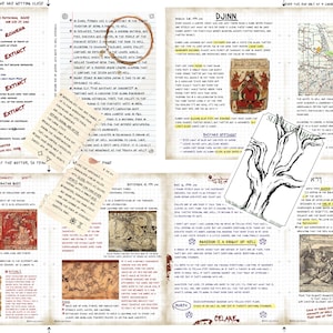 14th Set of Supernatural John Winchester Journal Pages PLUS 3 INSERTS for your Supernatural Style Hunter&#39;s Journal