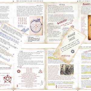 13.º conjunto de páginas del diario Supernatural de John Winchester MÁS INSERTO ADICIONAL para su diario de cazador de estilo Supernatural