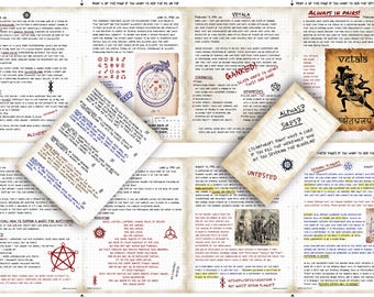 13th Set of Supernatural John Winchester Journal Pages PLUS BONUS INSERT