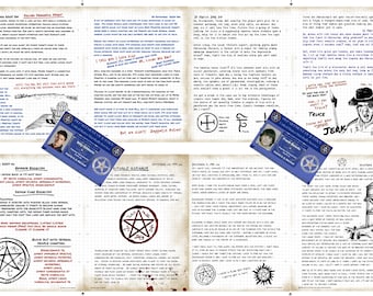 5th Set of Supernatural John Winchester Journal Pages PLUS 2 Fake IDs for your Supernatural Style Hunter&#39;s Journal