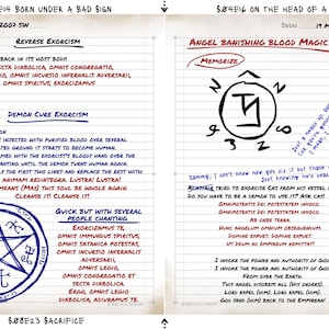 Sixth Set of Sam and Dean Winchester&#39;s Supernatural Journal Pages