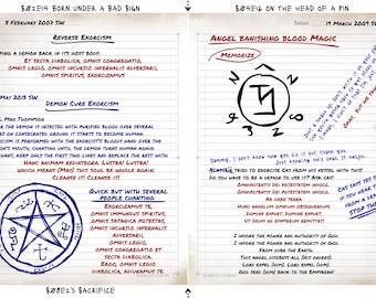 Sexto conjunto de páginas del diario sobrenatural de Sam y Dean Winchester