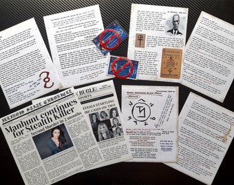 Fourth Set of Journal Pages PLUS 2 Newspaper Articles for your Supernatural Style Hunter's Journal