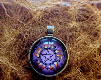 Supernatural Anti-Possession Anhänger - Antiksilber, Glas & Metall (nur Anhänger)