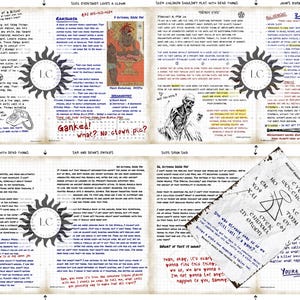 12th Set of Supernatural John Winchester Journal Pages PLUS BONUS INSERTS for your Supernatural Style Hunter's Journal