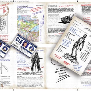3rd Set of Supernatural John Winchester Journal Pages PLUS 2 Fake IDs