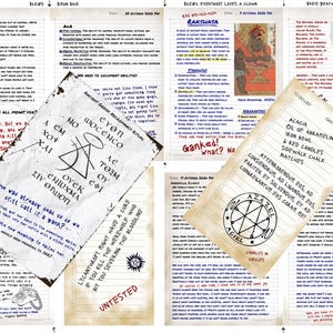 Fifth Set of Sam and Dean Winchester&#39;s Supernatural Journal Pages