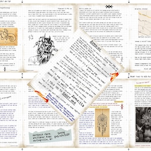 15th Set of Supernatural John Winchester Journal Pages with inserts for your Supernatural Style Hunter&#39;s Journal