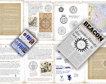 Décimo conjunto / Páginas del diario de John Winchester / Diario sobrenatural (descarga digital imprimible)