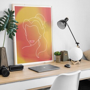 Belle Digital Art Print, Minimal Disney Art, Instant Download, Disney Home Decor, Art For Disney Lovers, Wall Art