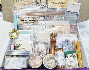 Genial caja de papelería vintage para scrapbooking 28 cosas