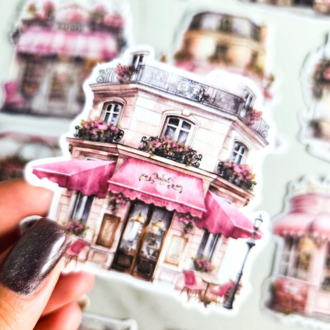 Paris Sticker Set Paris Cafe Sticker Pack – Vintage French Matte Stickers for Journaling ...