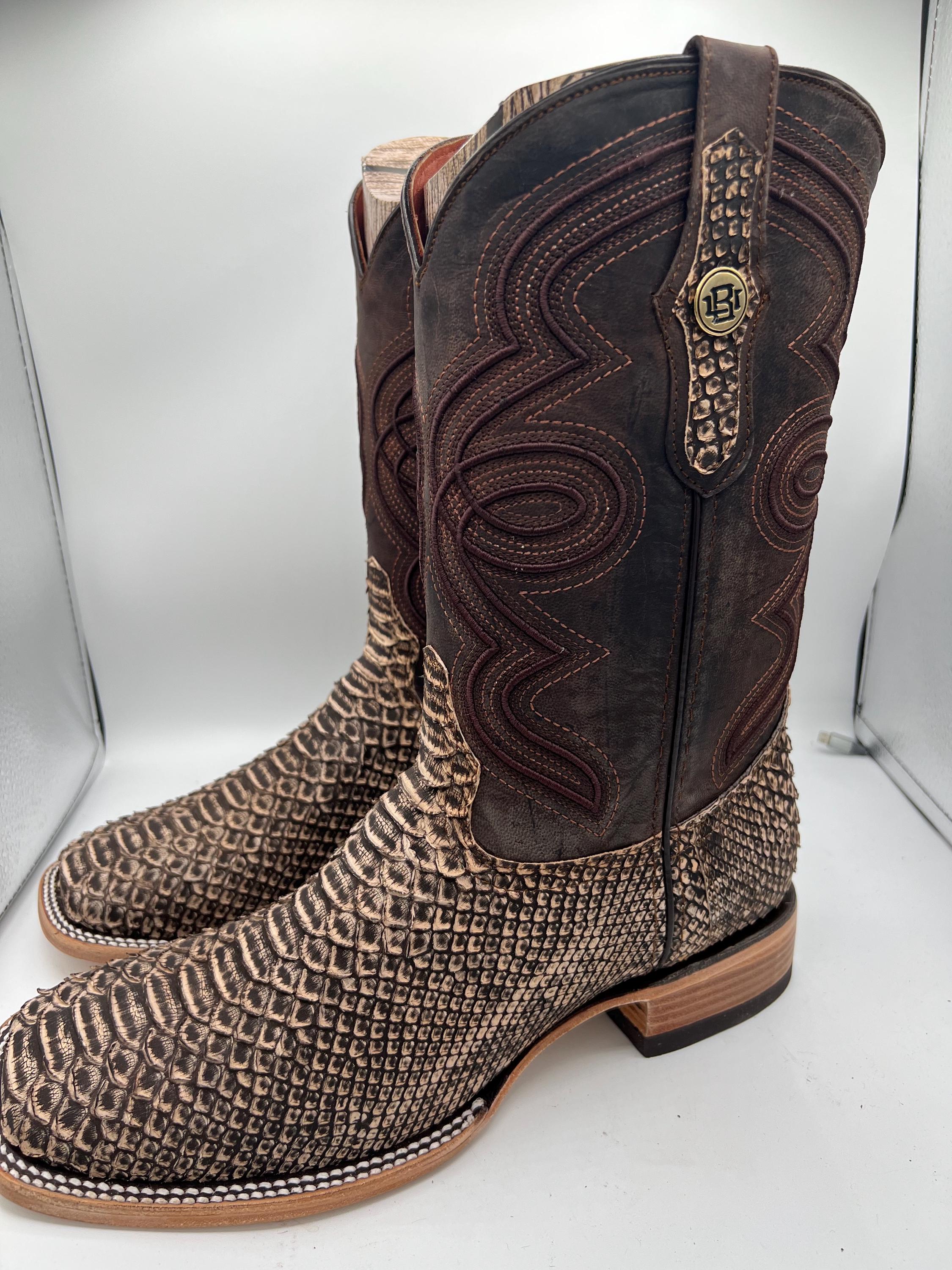 Handmade Python Skin Leather Ankle Boots for Men - Exotic Snakeskin Sz 10 D Cody James Men main image 3