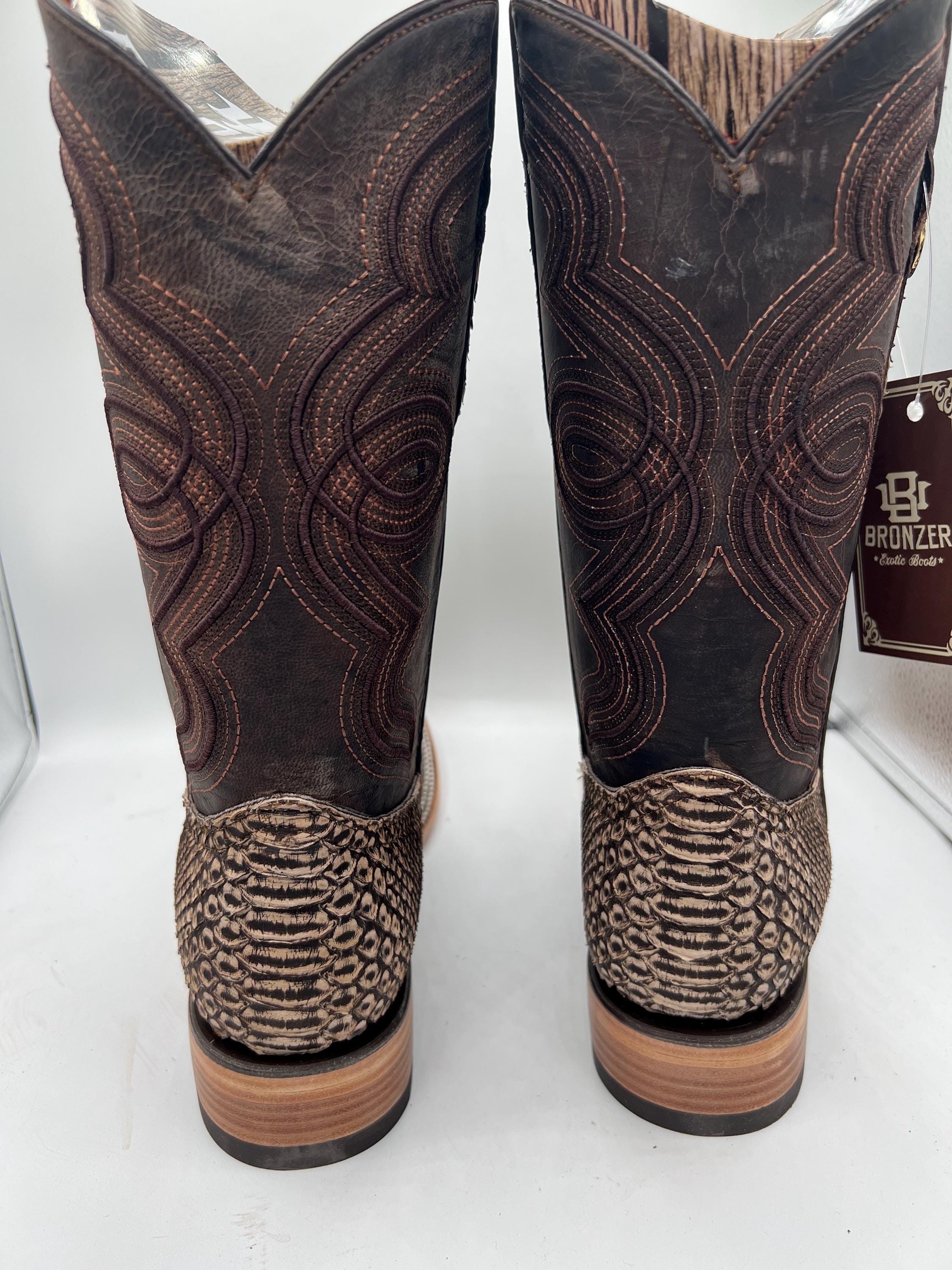 Exotic Python Brown Snake Skin Boots Size 10 - Etsy