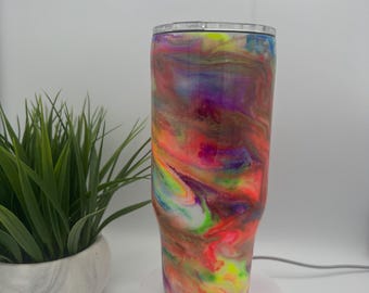 24 oz handle tumbler custom neon glow