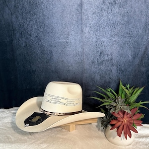 Western Cowboy Stroh Bangora Hut 100X Größe 7 3/8