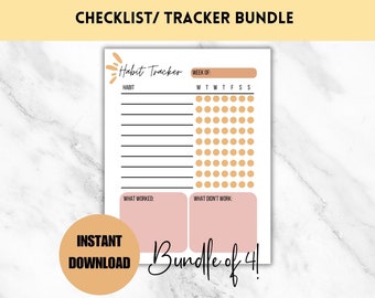 Self Care Weekly Habit Tracker for Self Love Download For Daily To Do List Printable Self Care Planner for Daily Chores Checklist for Moms