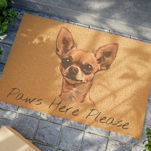 Chihuahua Paws here please Doormat