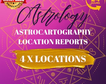 Astrocartography Reading – Best Places for Love, Career and Money | Relocation Astrology Map with 4 Location Analysis, +10 pages