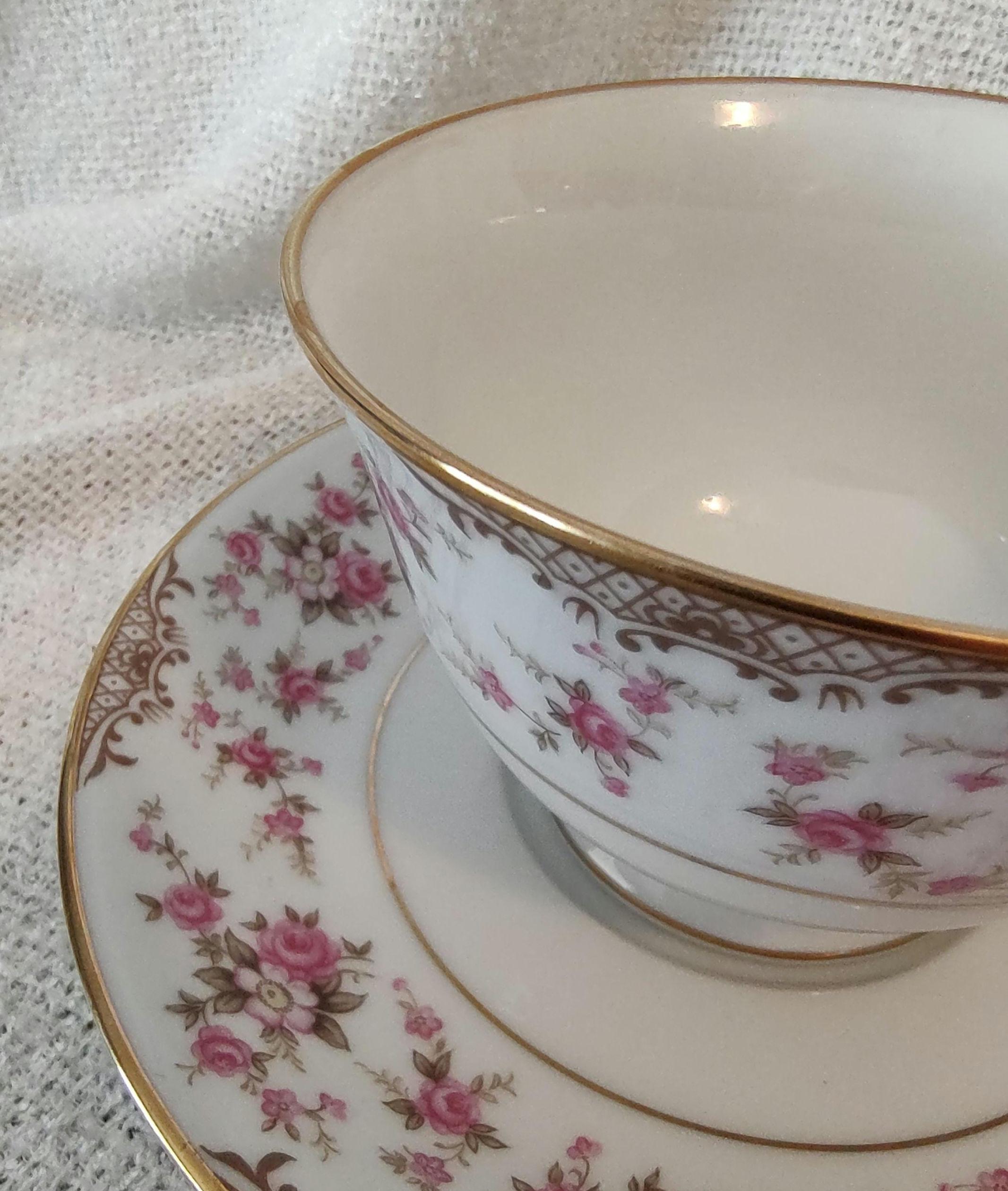 RC JAPAN, Fine China, Salad Plate, Cup and Saucer, Pattern