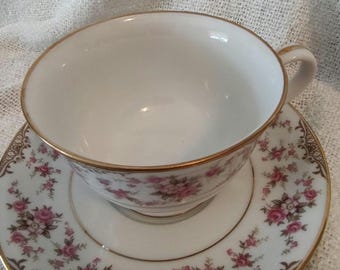 RC JAPAN, Fine China, Salad Plate, Cup and Saucer, Pattern RC JAPAN, Fine China, Salad Plate, Cup and Saucer, Pattern