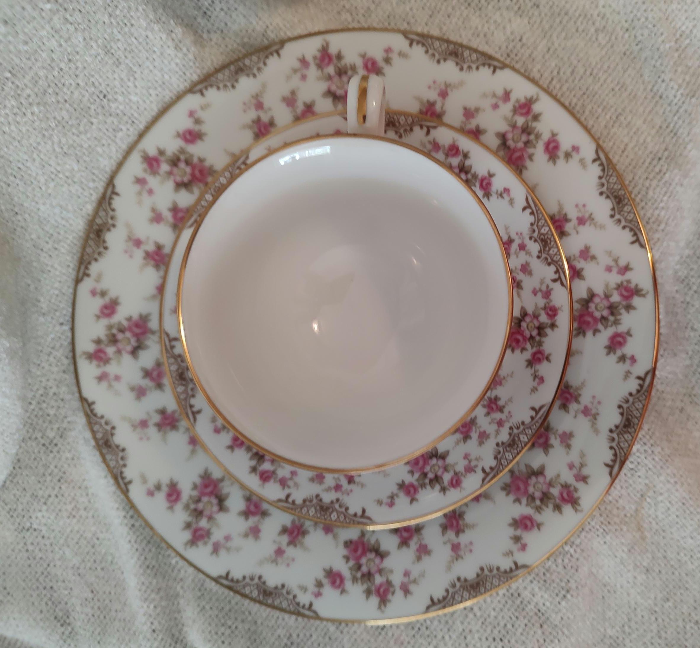 RC JAPAN, Fine China, Salad Plate, Cup and Saucer, Pattern