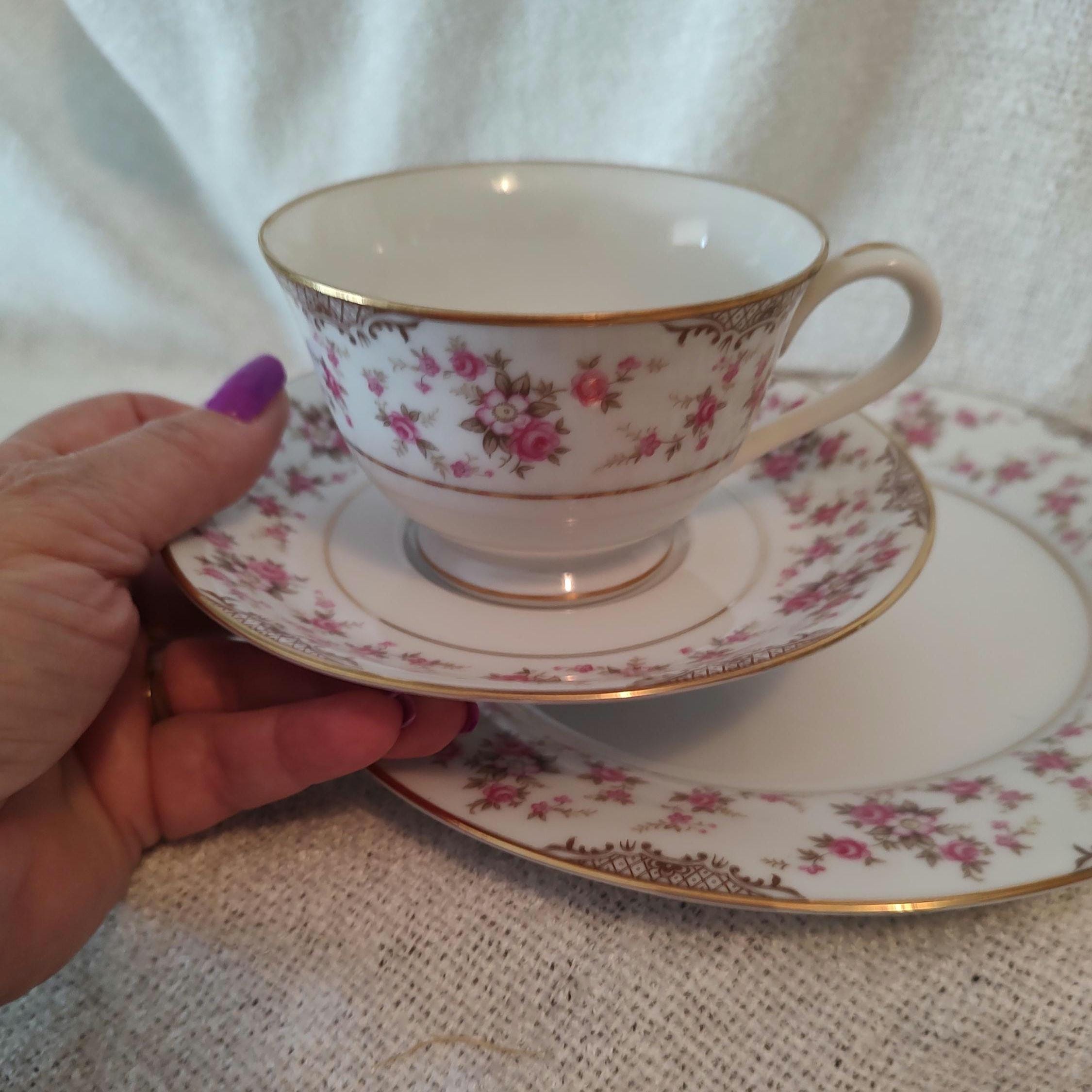 RC JAPAN, Fine China, Salad Plate, Cup and Saucer, Pattern RC JAPAN, Fine China, Salad Plate, Cup and Saucer, Pattern