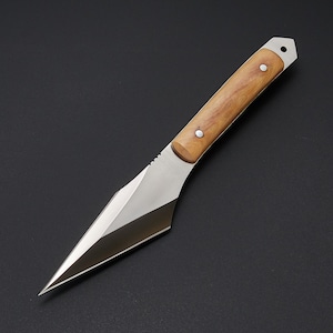 THE WOOD SPEY - Kiridashi - Olive Wood Scales - Custom Hand Forged - D2 Tool Steel - Kiridashi Knife - Wood Work - Hand Made Marking Knife