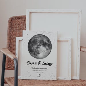 Personalized Moon Phase Print, The Night We Met, Anniversary Gift, Custom Décor, Personalized Gift, Wall Decor, Living Room Wall Art