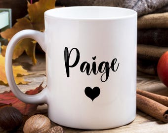 Personalized Name Coffee Mug, Custom Gift