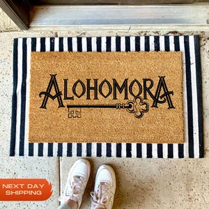 Alohomora Doormat, Nerdy Housewarming Gift, Closing Gift, Welcome Doormat, HP Home Decor, New Home Gift, Movie Lover Gift, Front Door Mat