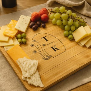 Customized Charcuterie Board, Custom Cheese Board, Custom Cutting Board, Anniversary Gift, New Home Gift, Serving Board, Cheese Board Set