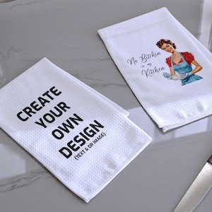 Personalized Kitchen Towel, Dish Towel, Name Dish Towel, Kitchen Decor, Housewarming Gift, Tea Towel, Home Gift, Create Your Own Design