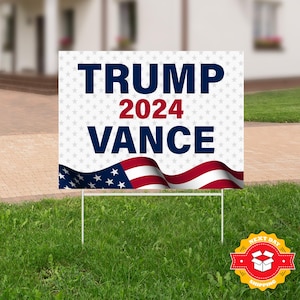 Trump 2024  Vance Yard Sign, Donald Trump, Election 2024, Trump Sign, Election Yard Sign, Political Lawn Sign, Trump Supporter, Yard Decor