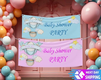 Custom Baby Shower Banner, Full Color Vinyl Backdrop