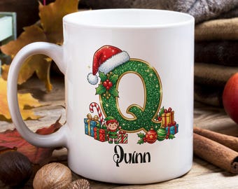 Christmas Name Cup, Personalized Gift, Kids Holiday Mug