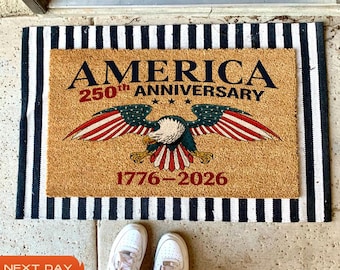 America 250th Anniversary Doormat, 1776-2026 Doormat, American Eagle Doormat, Patriotic Home Decor, Front Door Mat, Porch Decor, 4th of July